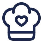 Chef Hat Heart SVG Icon